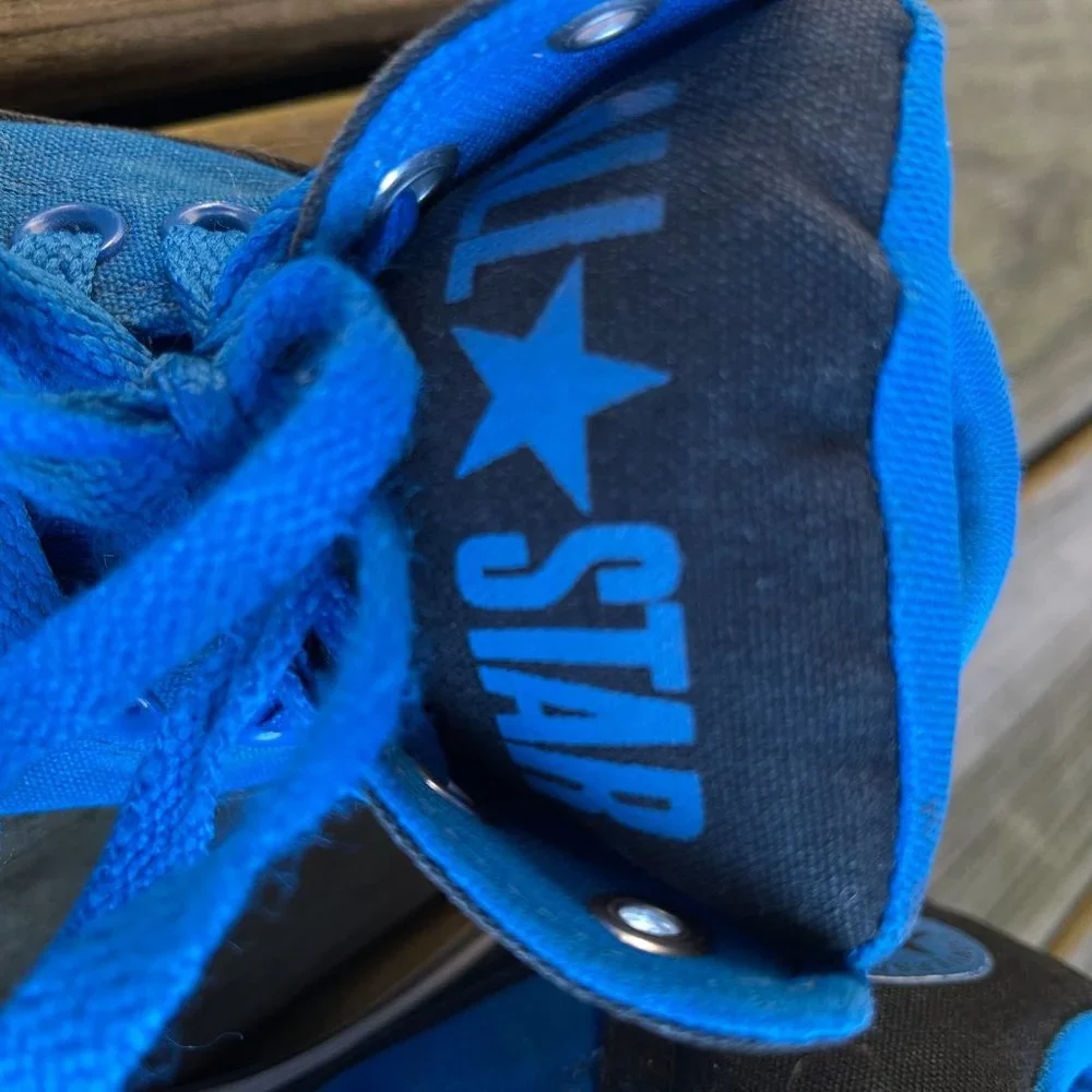 Converse Chuck Taylor All Star Street Mid Blue Black Kids Size 2Y
